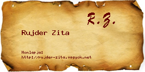 Rujder Zita névjegykártya